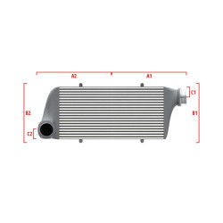 Performance custom intercooler Wagner 650mm x 400mm x 100mm