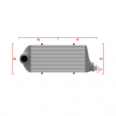Su misura Performance custom intercooler Wagner 600mm x 205mm x 80mm | race-shop.it