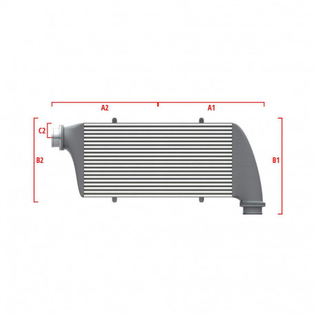 Su misura Performance custom intercooler Wagner 600mm x 300mm x 90mm | race-shop.it