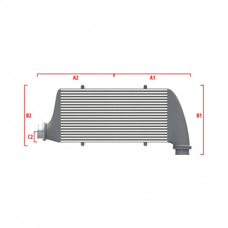 Su misura Performance custom intercooler Wagner 700mm x 300mm x 90mm | race-shop.it
