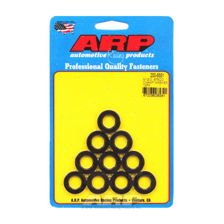 Bulloneria ARP ARP M12 ID .875"OD Bisellato nero cuscinetto-3mm-10ks | race-shop.it