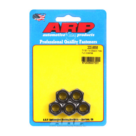 Bulloneria ARP "7/16""-14 nero Esagonale set di dadi " (5pz) | race-shop.it