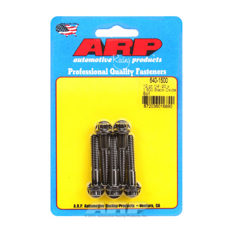 Bulloneria ARP "1/4""-20 x 1.500 12pt ossido nero bulloni" (5pz) | race-shop.it