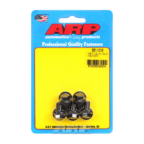 Bulloneria ARP M8 x 1.25 x 12 Esagonale ossido nero bulloni (5pz) | race-shop.it