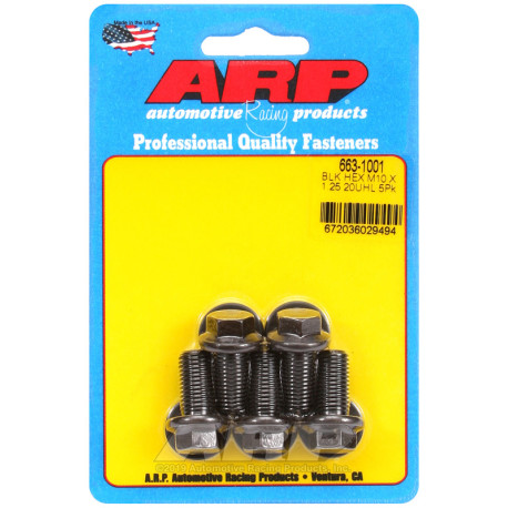Bulloneria ARP ARP viti (testa esagonale, neri), M10×1.25 × 20 mm, 5 pz | race-shop.it