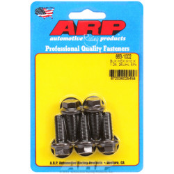 ARP M10 x 1.25 x 25 Esagonale ossido nero bulloni (5pz)