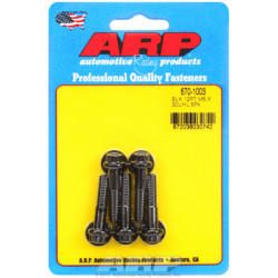 M6 x 1.00 x 30 12pt ossido nero bulloni (5pz)