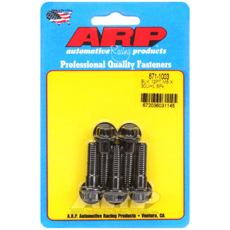 Bulloneria ARP ARP viti (testa a 12 punte, neri), M8×1.25 × 30 mm, 5 pz | race-shop.it