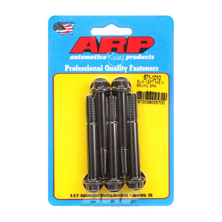 Bulloneria ARP M8 x 1.25 x 65 12pt ossido nero bulloni (5pz) | race-shop.it