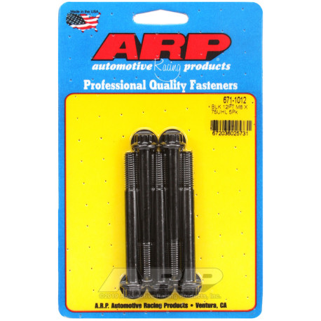 Bulloneria ARP ARP viti (testa a 12 punte, neri), M8×1.25 × 75 mm, 5 pz | race-shop.it