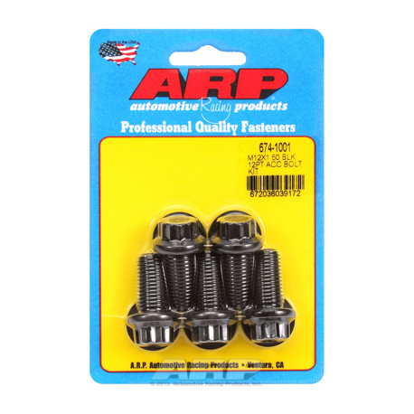 Bulloneria ARP ARP set di bulloni M12 x 1.50 x 25 ossido nero 12pt | race-shop.it