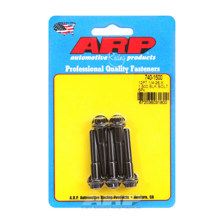 Bulloneria ARP "1/4""-28 x 1.500 12pt ossido nero bulloni" (5pz) | race-shop.it