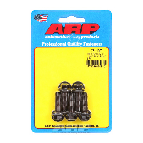 Bulloneria ARP "5/16""-24 x 1.000 Esagonale ossido nero bulloni" (5pz) | race-shop.it