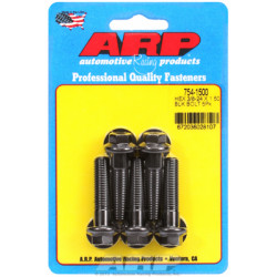"3/8""-24 x 1.500 Esagonale 7/16 ossido nero bulloni" 5pz
