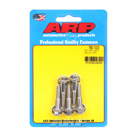 Bulloneria ARP M6 x 1.00 x 30 Esagonale SS bulloni (5pz) | race-shop.it