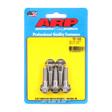 Bulloneria ARP M8 x 1.25 x 30 Esagonale SS bulloni (5pz) | race-shop.it