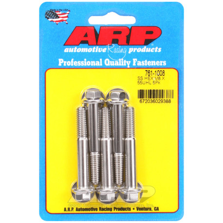 Bulloneria ARP ARP viti (inox, testa esagonale), M8×1.25 × 55 mm, 5 pz | race-shop.it
