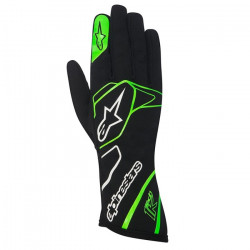 Alpinestars Tech 1 K guanti, nero-bianco-verde