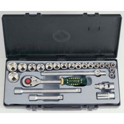 FORCE - Kit di prese e chiave dinamometrica - SET - 1/2" (24 pezzi)