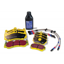 EBC Yellowstuff kit PLK1072 - pastiglie freno, tubi freno, liquido freno