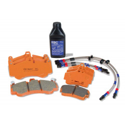 EBC Orange kit PLK1459R - pastiglie freno, tubi freno, liquido freno