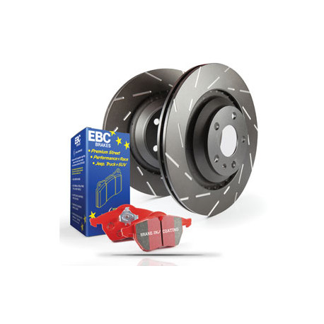 Freni EBC Kit anteriore EBC PD07KF083 - Dischi Ultimax Scanalati + pastiglie freno Redstuff Ceramic | race-shop.it