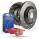 Freni EBC Kit anteriore EBC PD07KF207 - Dischi Ultimax Scanalati + pastiglie freno Redstuff Ceramic | race-shop.it