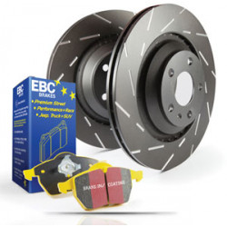 Kit anteriore EBC PD08KF391 - Dischi Ultimax Scanalati + pastiglie Yellowstuff