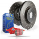 Freni EBC Kit anteriore EBC PD12KF234 - Dischi Turbo Scanalati + pastiglie freno Redstuff Ceramic | race-shop.it