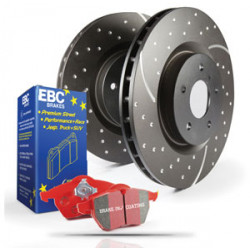 Kit anteriore EBC PD12KF254 - Dischi Turbo Scanalati + pastiglie freno Redstuff Ceramic