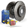Predná sada EBC PD13KF213 - Brzdové kotúče Turbo Grooved + brzdové dosky Yellowstuff 