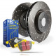 Freni EBC Kit anteriore EBC PD13KF283 - Dischi Turbo Scanalati + pastiglie Yellowstuff | race-shop.it