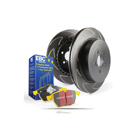 Freni EBC Kit anteriore EBC PD18KF043 - Dischi BSD scanalati + pastiglie Yellowstuff | race-shop.it