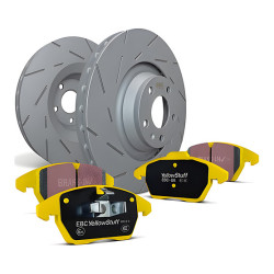 Kit posteriore EBC PD08KR182 - Dischi Ultimax Scanalati + pastiglie freno Yellowstuff