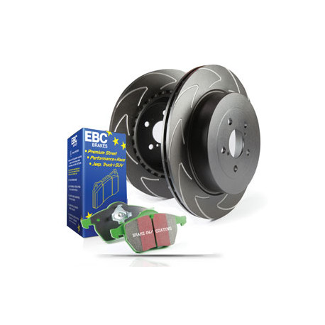 Freni EBC Kit posteriore EBC PD16KR009 - Dischi BSD scanalati + pastiglie freno Greenstuff | race-shop.it