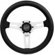 Volanti Volante sportivo a 3 razze Luisi Sharav, 315mm, pelle, piatto, nero/argento | race-shop.it