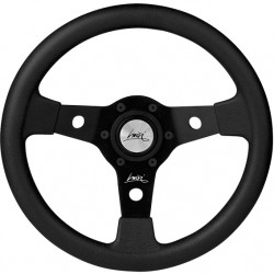 Volante sportivo a 3 razze Luisi Falcon, 340mm, poliuretano, piatto, nero
