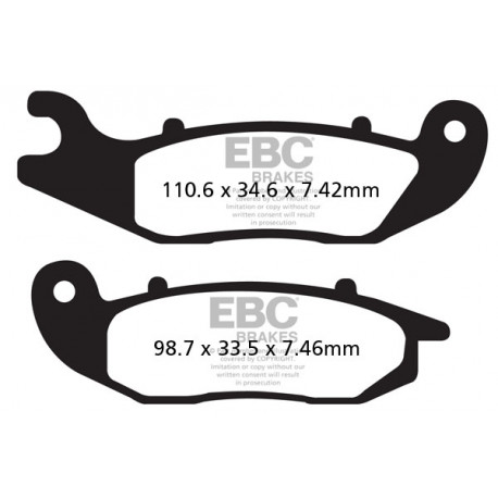 Freni EBC Moto EBC Pastiglie freno Organic FA465TT | race-shop.it