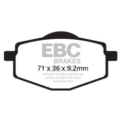 EBC Pastiglie freno SFA Scooter Organic SFA101