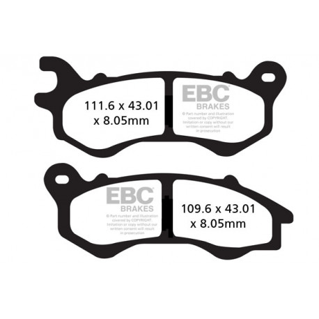 Freni EBC Moto EBC Pastiglie freno Organic SFA603 | race-shop.it