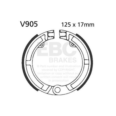 Freni EBC Moto EBC Ganasce freno Plain V905 | race-shop.it