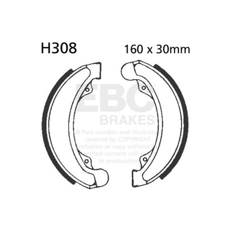 Freni EBC Moto EBC Ganasce freno Plain H308 | race-shop.it