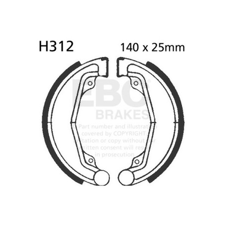 Freni EBC Moto EBC Ganasce freno Plain H312 | race-shop.it
