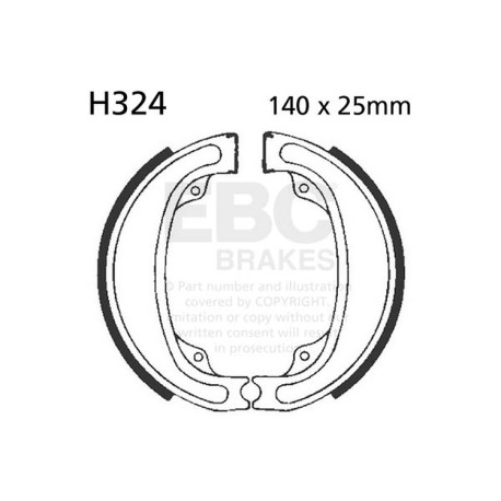 Freni EBC Moto EBC Ganasce freno Plain H324 | race-shop.it