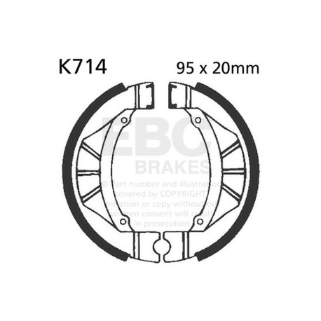 Freni EBC Moto EBC Ganasce freno Plain K714 | race-shop.it