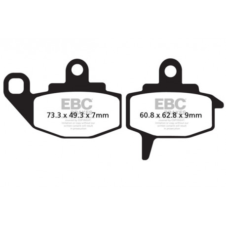 Freni EBC Moto EBC Pastiglie freno Organic FA130TT | race-shop.it