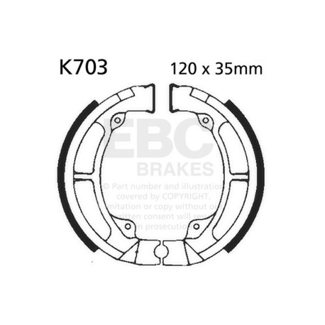 Freni EBC Moto EBC Ganasce freno Plain K703 | race-shop.it
