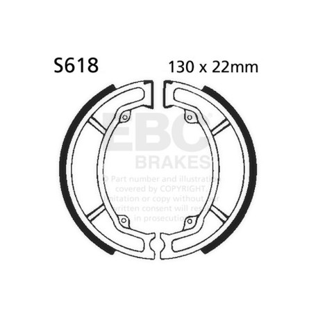 Freni EBC Moto EBC Ganasce freno Plain S618 | race-shop.it