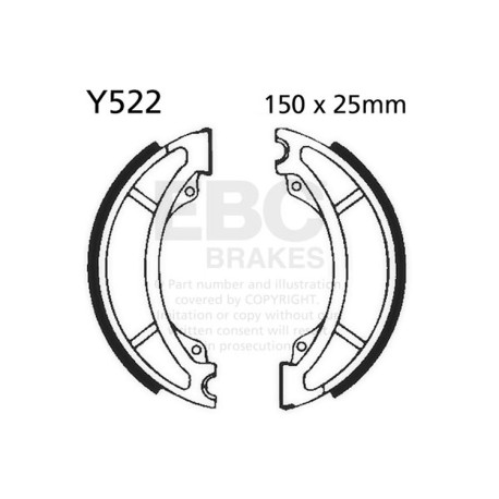 Freni EBC Moto EBC Ganasce freno Plain Y522 | race-shop.it