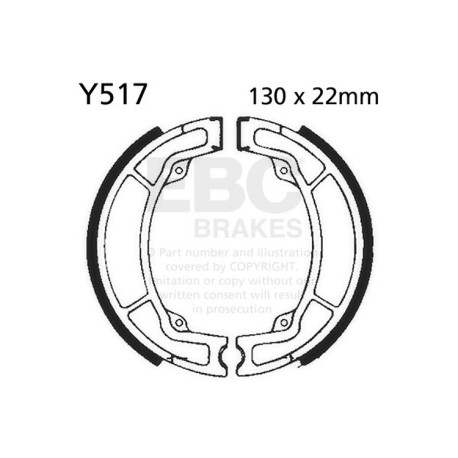 Freni EBC Moto EBC Ganasce freno Plain Y517 | race-shop.it